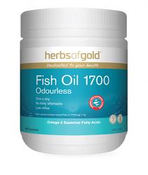 Herbs of Gold Fish Oil 1700 Odourless