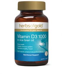 Herbs of Gold Vitamin D3 1000 (IN RICE BRAN OIL)