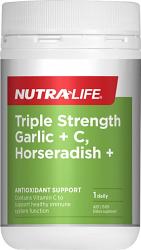 Nutra-Life Triple Strength Garlic + C Horseradish & Histidine Nutra-Life Triple Strength Garlic + C Horseradish & Histidine