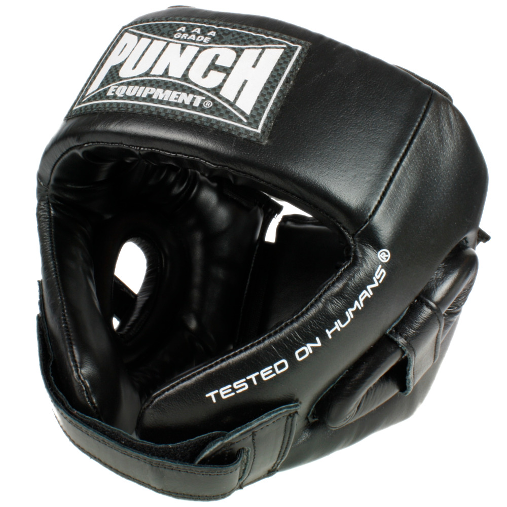 Punch Open Face Leather Head Gear