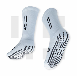 Grip Star Crew Sock | White