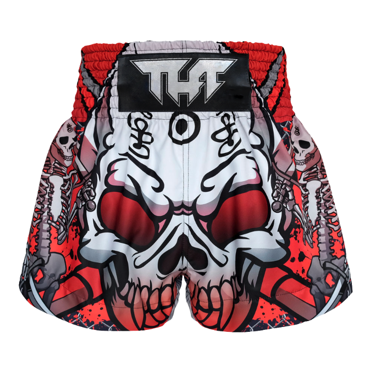 TUFF Black Devil Skull Thai Boxing Shorts