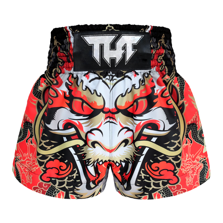 TUFF Red Dragon King Thai Boxing Shorts