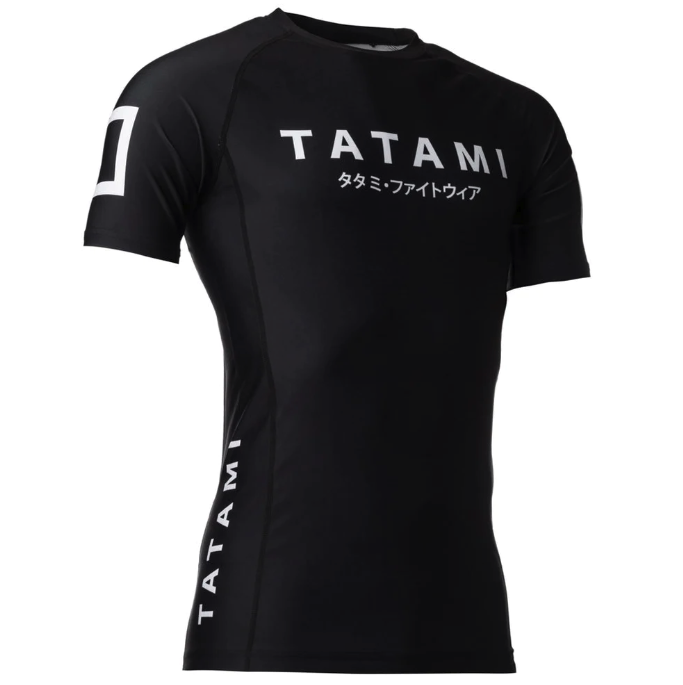 Tatami Katakana Short Sleeve Rashguard - Black