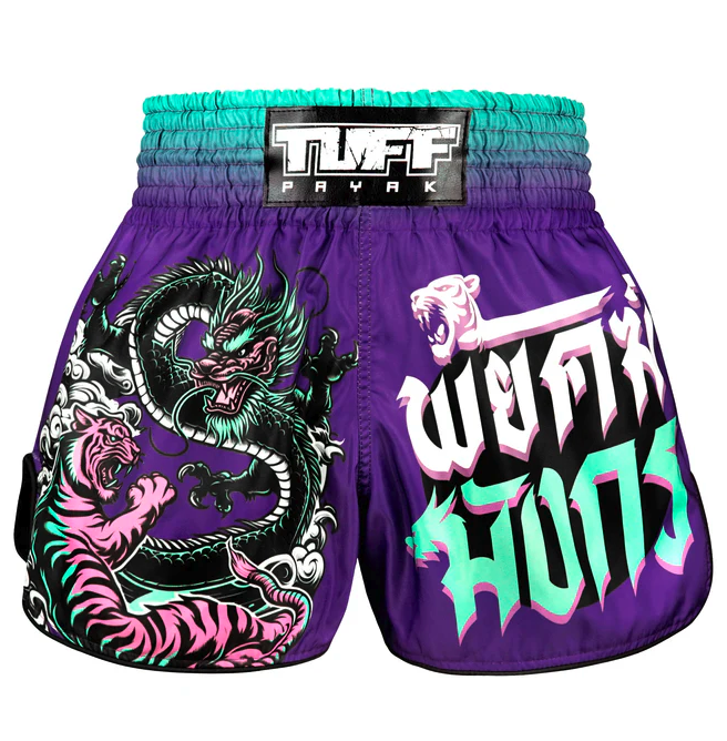 Tuff Shadow & Flame Retro Muay Thai Shorts