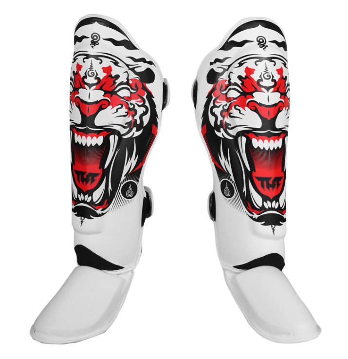Tuff Tiger Shin Guards - White