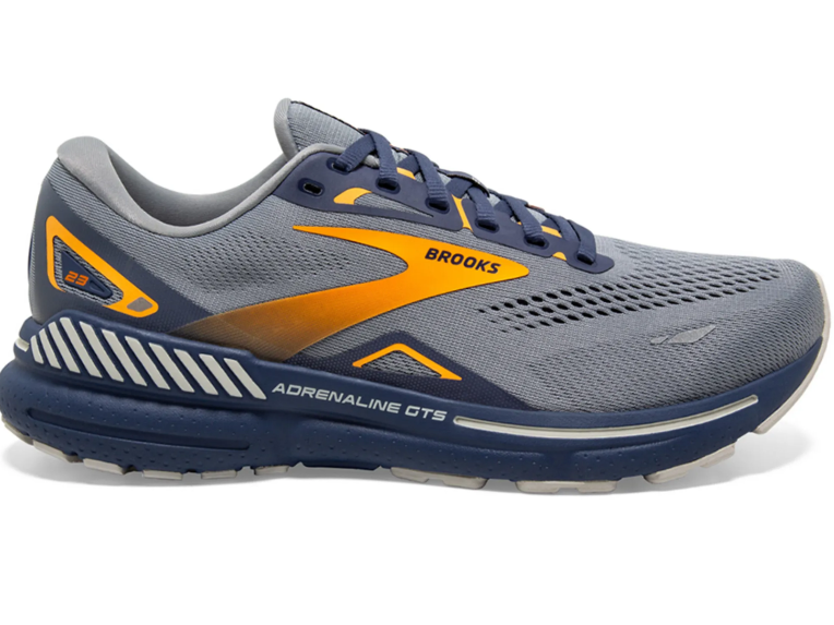 Brooks Adrenaline GTS 23 | Mens | Grey Crown Blue Orange
