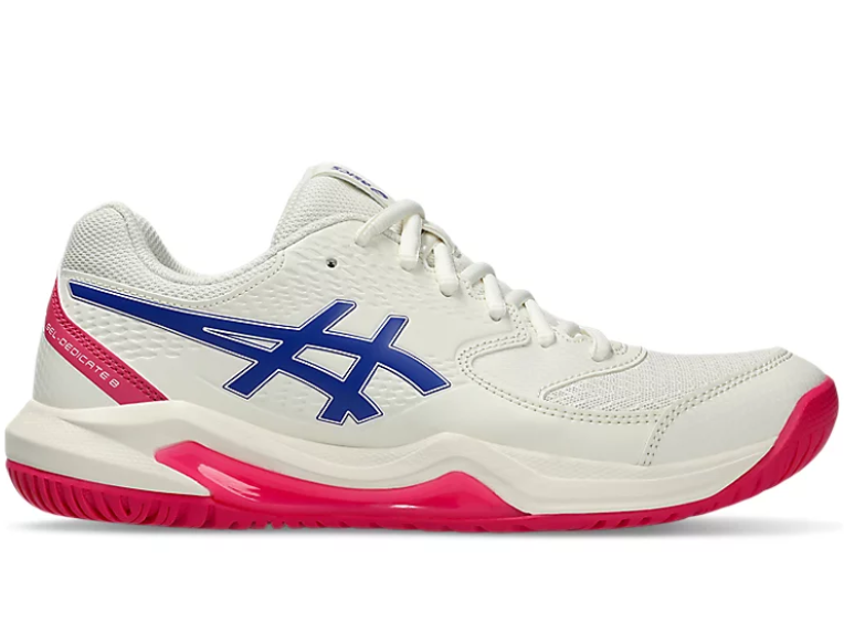 Asics Gel-Dedicate 8 | Womens | Cream Dark Cobalt Pink