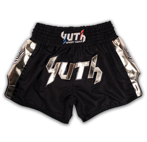 YUTH - Hologram Muay Thai Shorts - Black/Gold